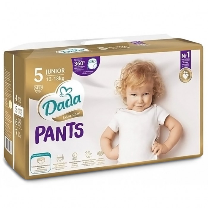 Підгузки-трусики дитячі Dada Extra Care Pants, розмір 5 (12–18 кг), 42 шт - 
